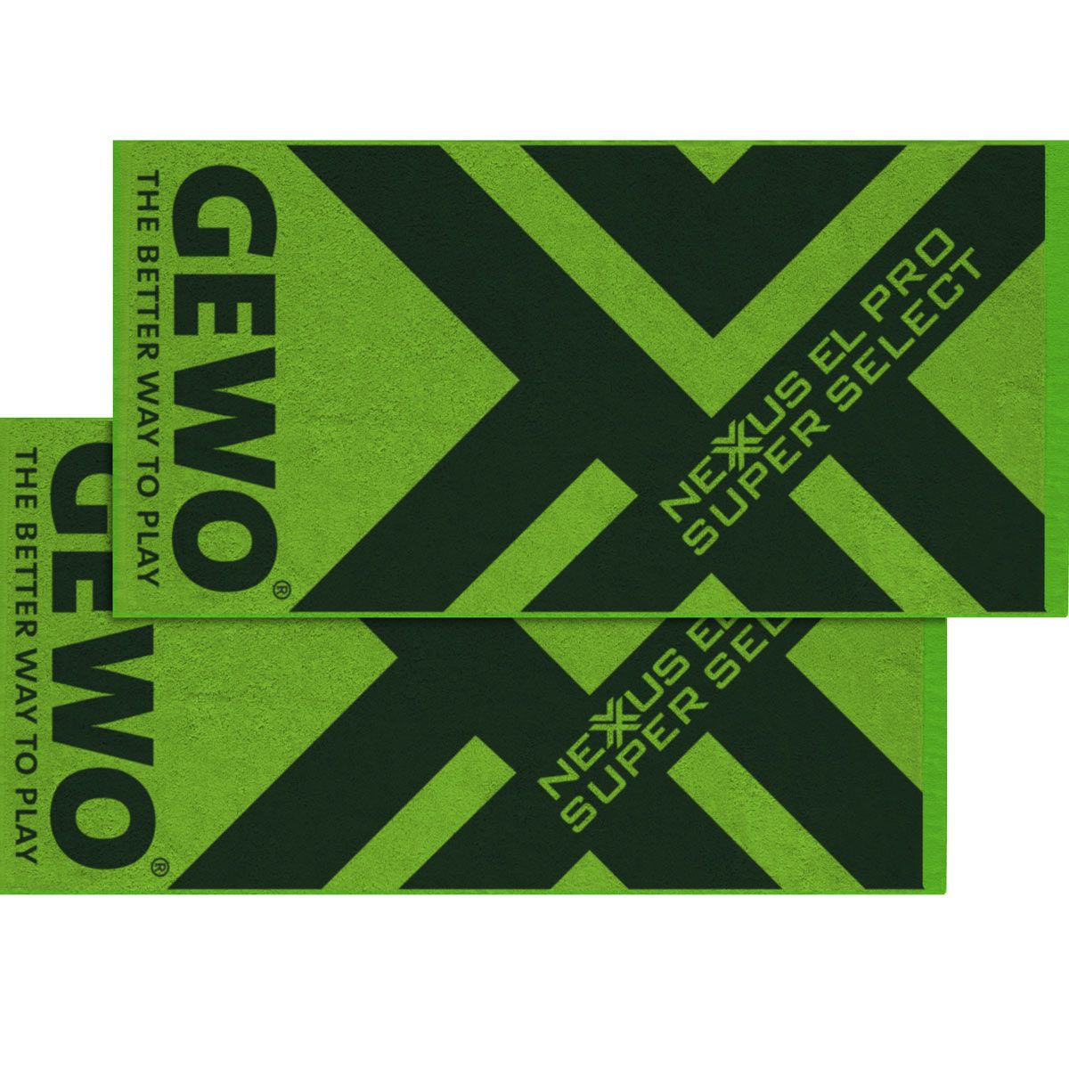 Gewo Set 2x Handduk Super Select svart/grön