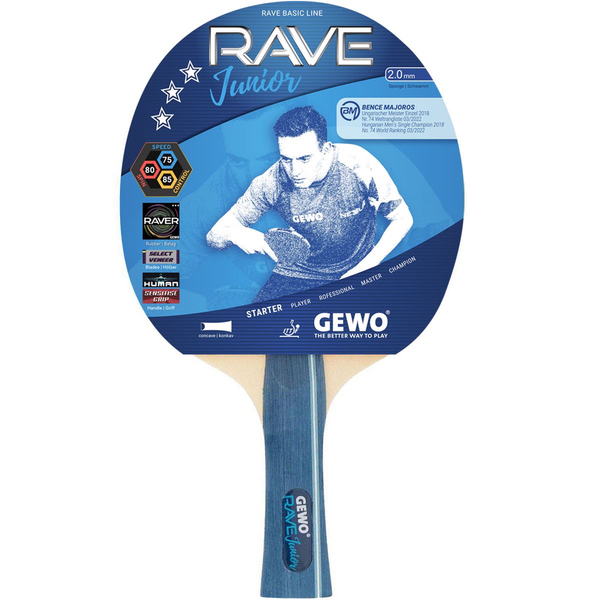 Gewo Racket RaveJunior konkav