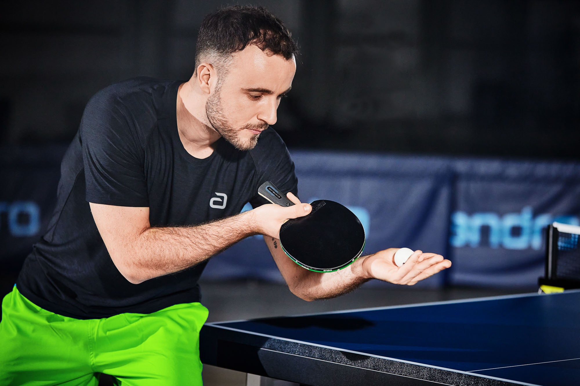 Andro tröja Melange Alpha svart