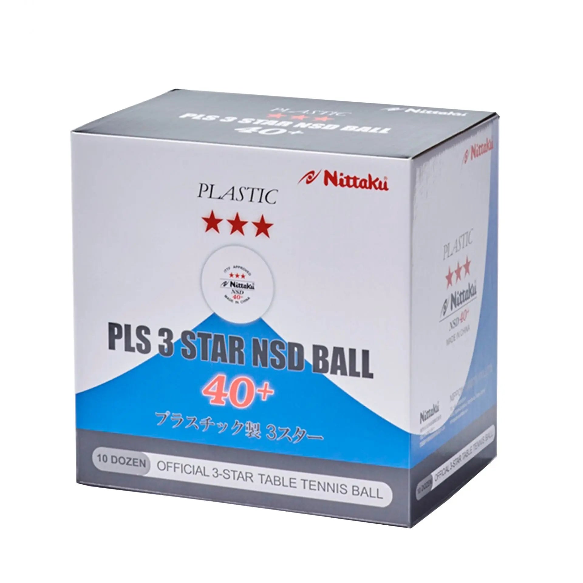 Nittaku SD 40+ *** white (120) Nittaku SE - tabletennisstore.eu