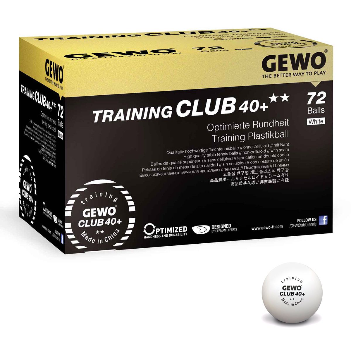 Gewo bollar träningsklubb 40+** 4x 72-pack vit