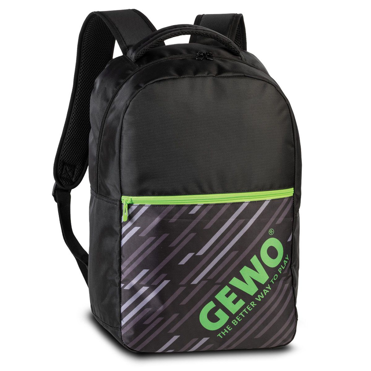 Gewo Backpack Stripes svart/lime