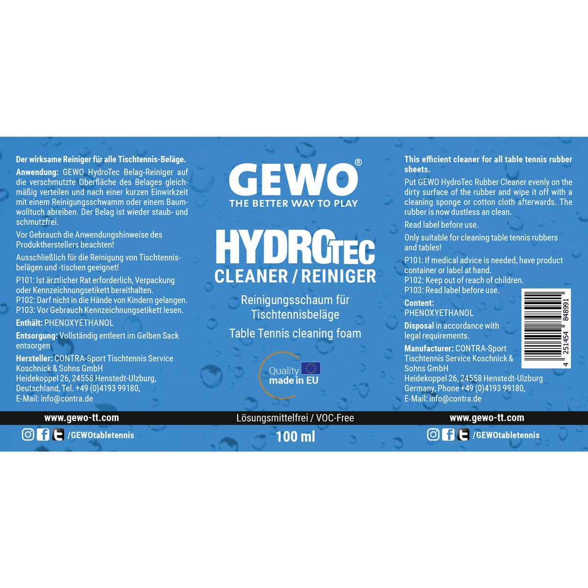 Gewo HydroTec rengöringsskum 100ML