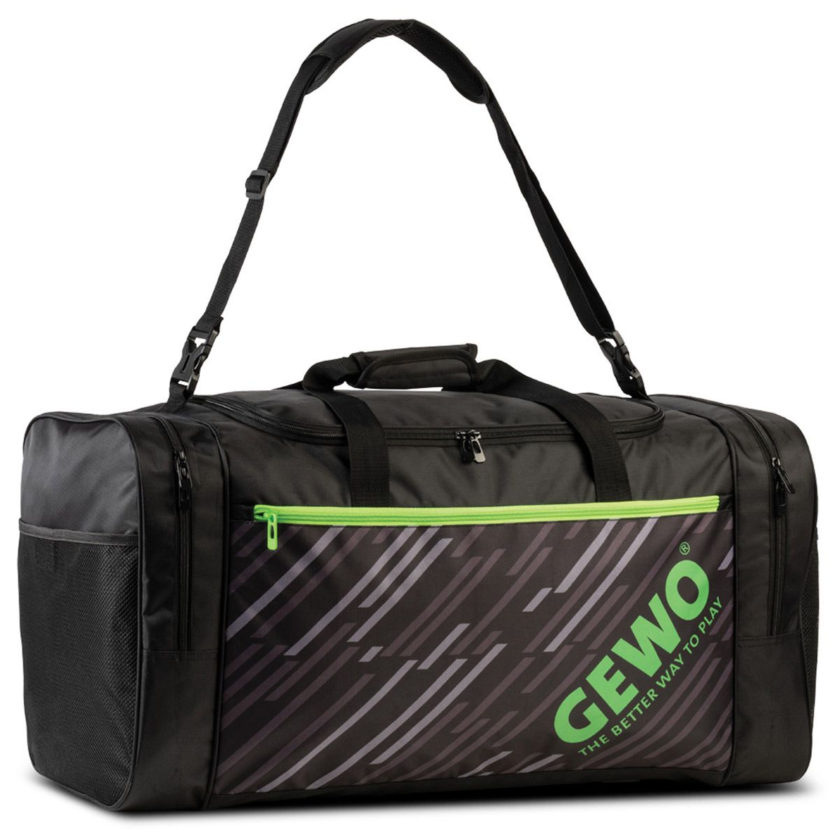 Gewo Sportsbag Stripes XL svart/lime