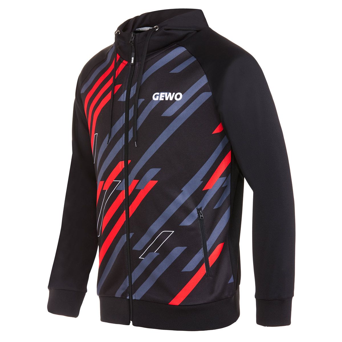 Gewo Hoodie Ponza I svart/röd