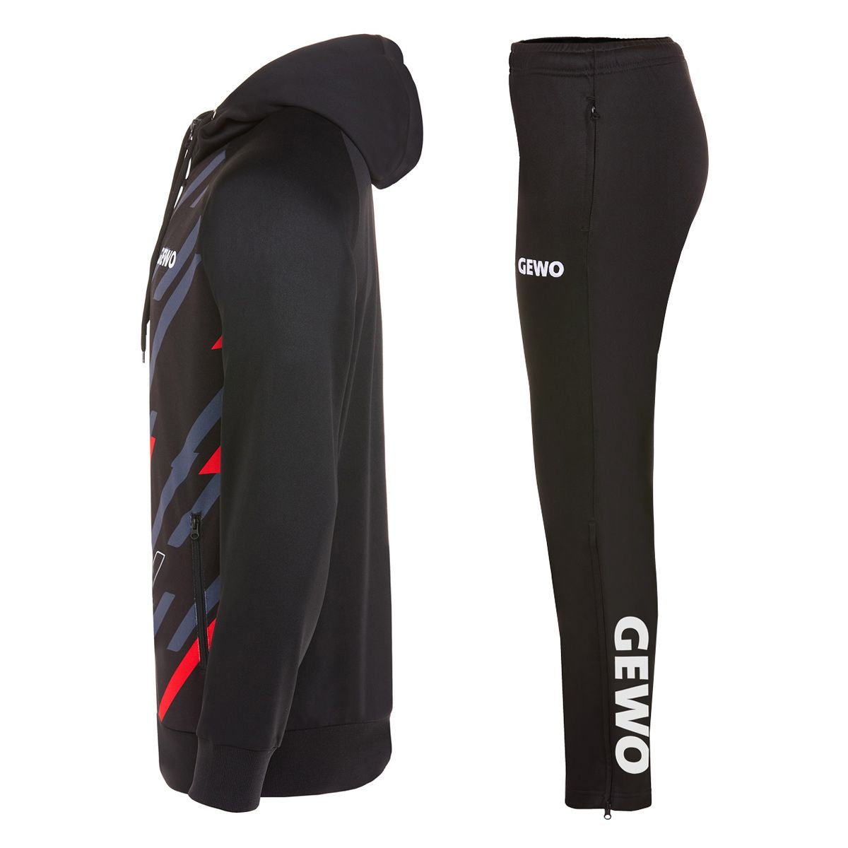 Gewo Tracksuit Ponza I svart/röd