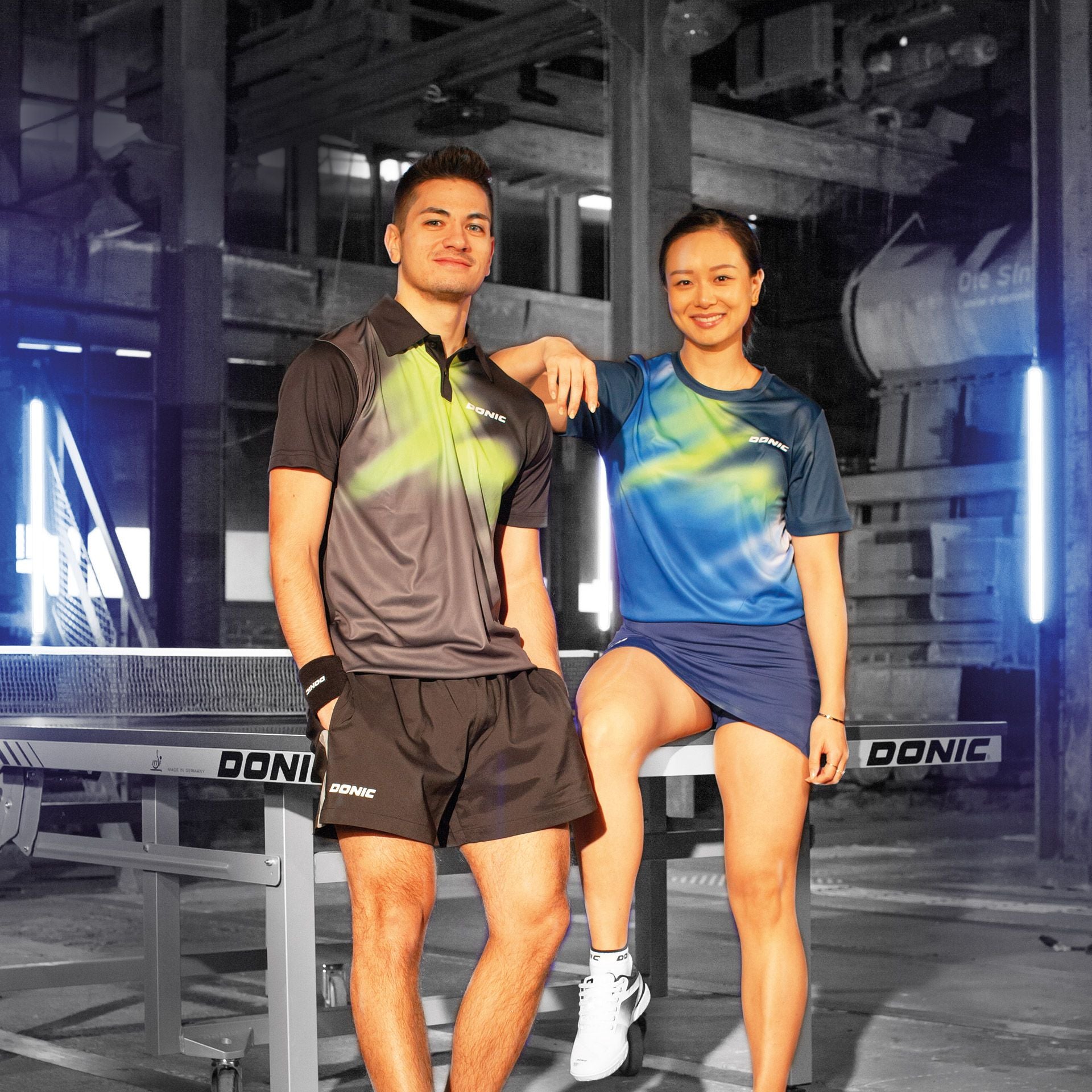 Donic tröja Fire Junior navy/lime