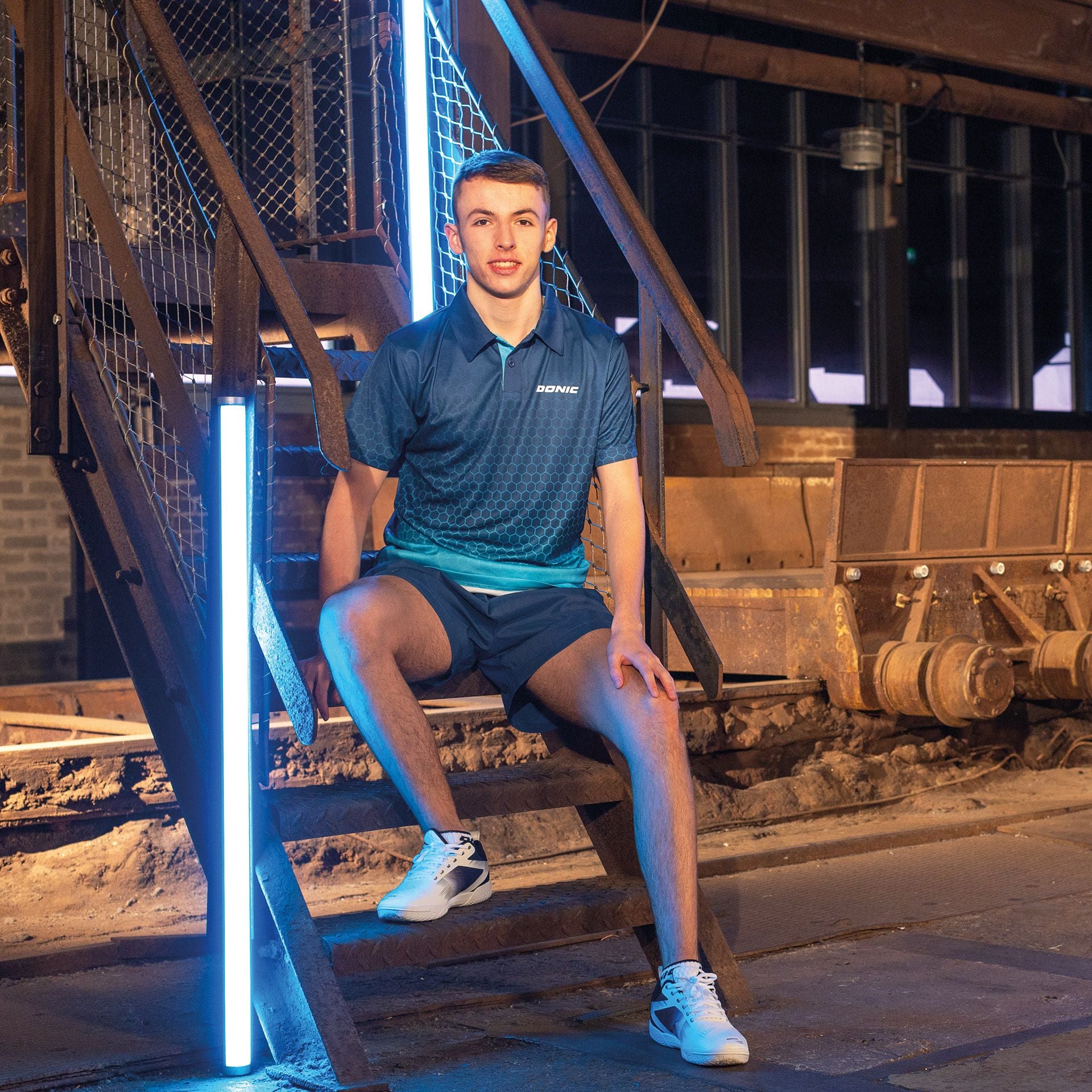 Donic tröja Spider navy/ljusblå