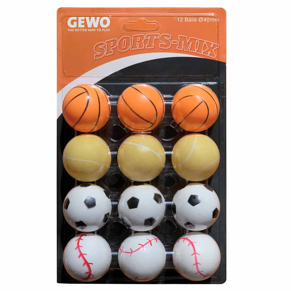 Gewo Bollar Sports-Mix 12-pack mixade färger